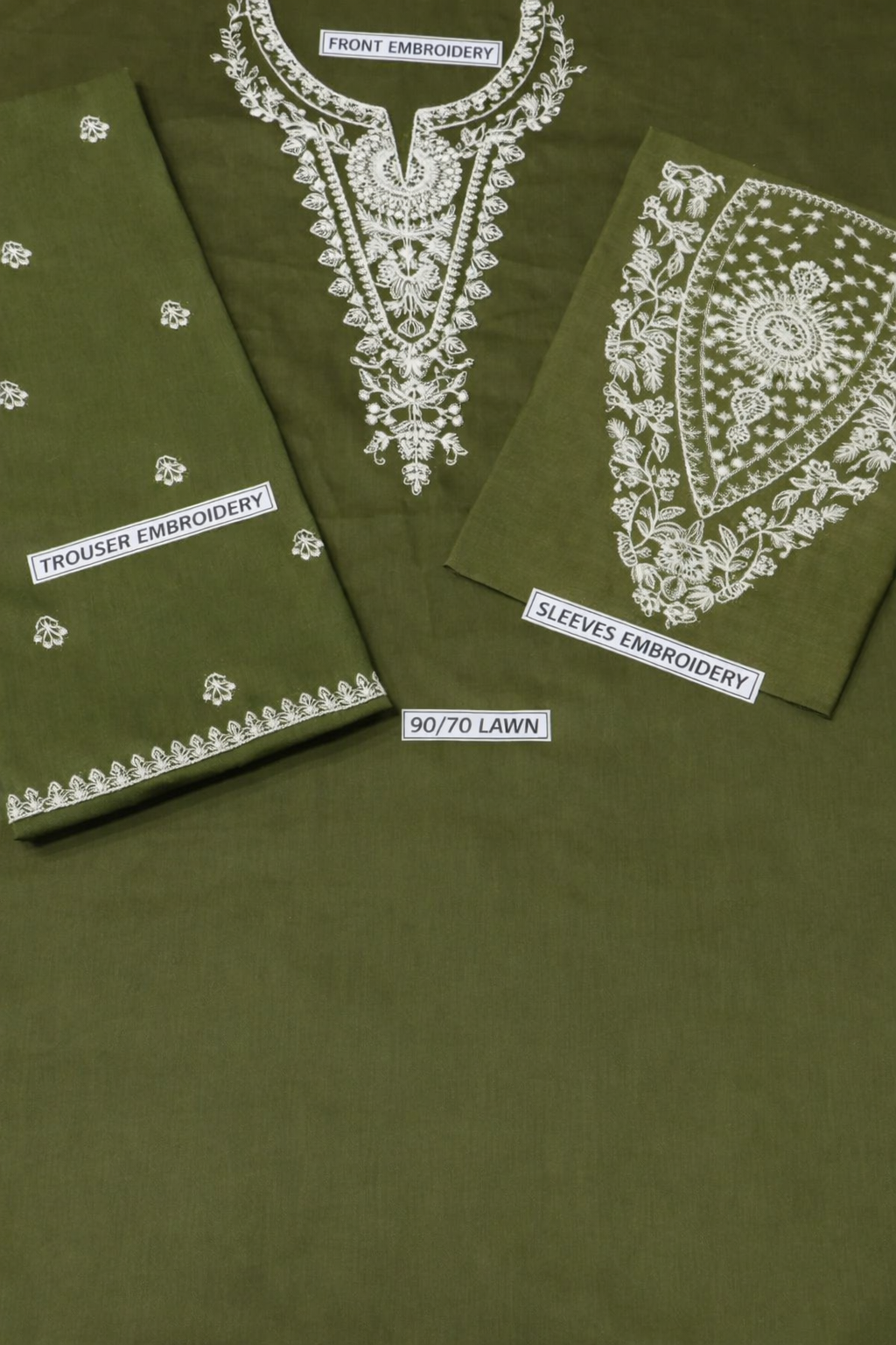Emerald Grace Embroidered Lawn Set