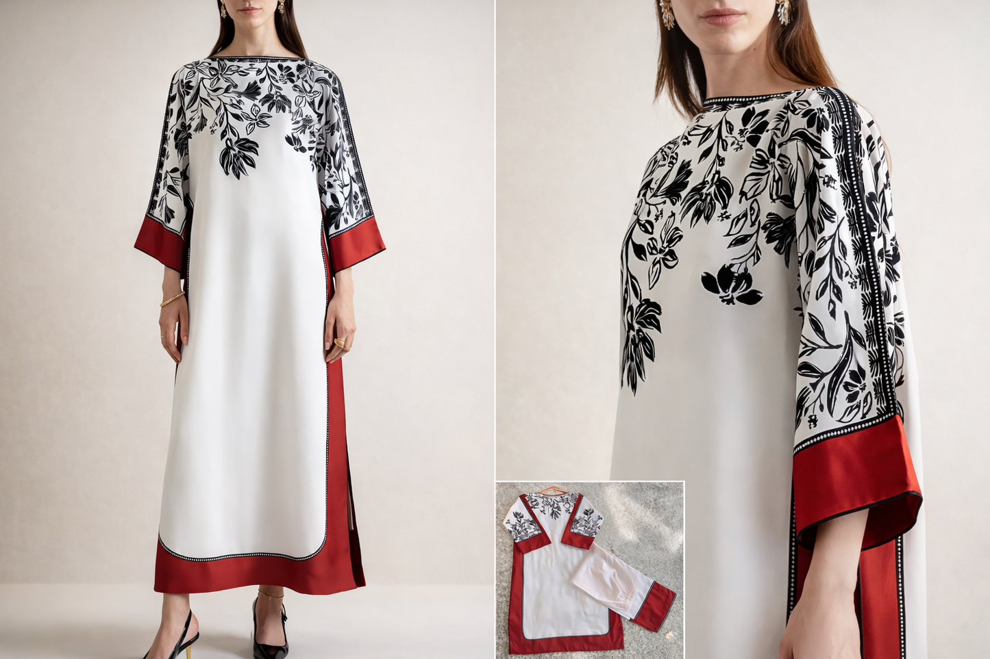 2 Pcs Women's Stitched Lawn Printed Shirt And Trouser