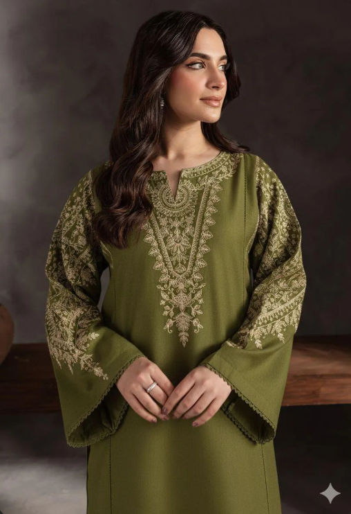 Emerald Grace Embroidered Lawn Set