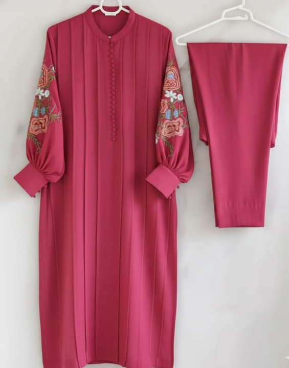 Magenta Linen 2-Piece Suit